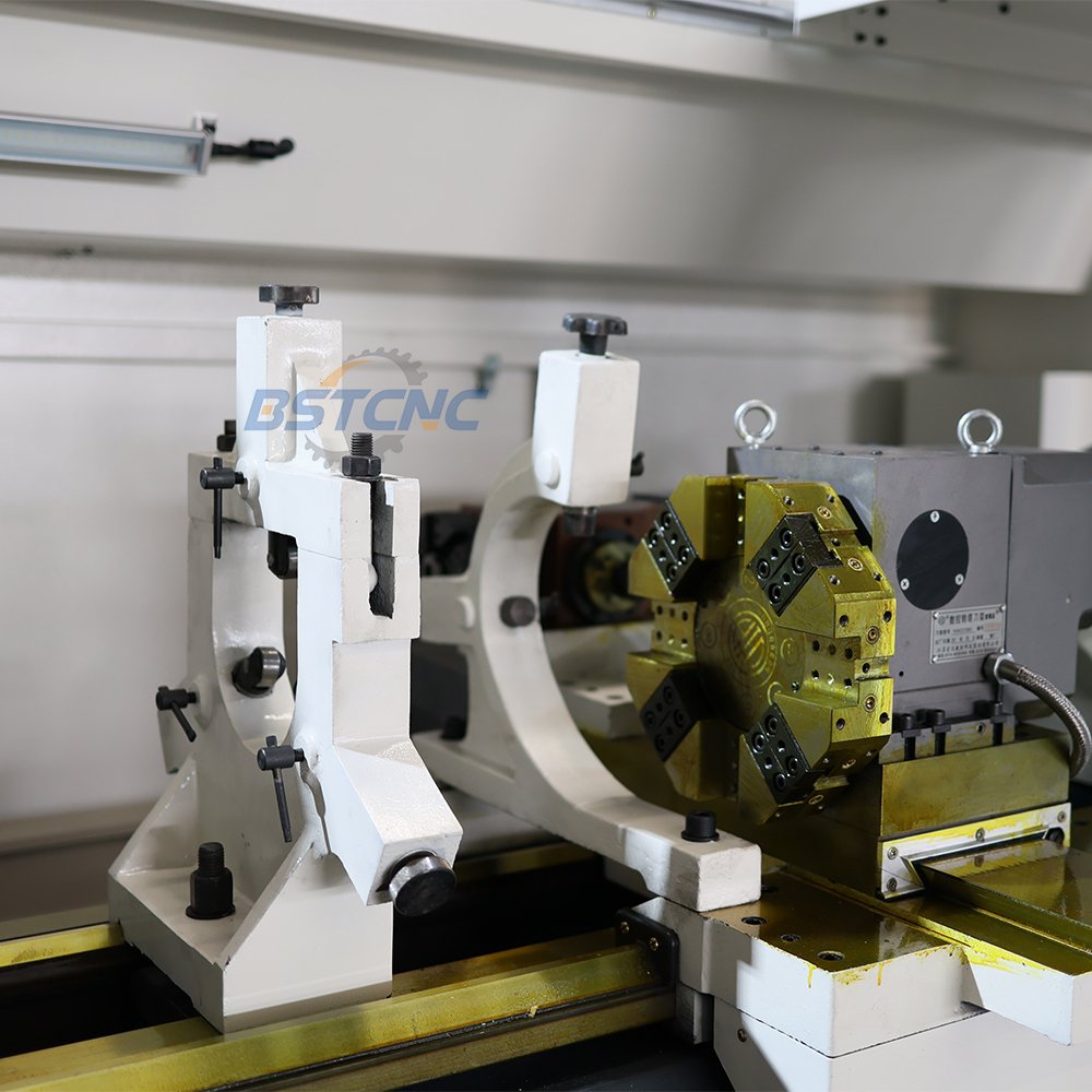 CDK6160 Horizontal Torno Big Bore Double chuck Flat bed CNC Turning Lathe Machine
