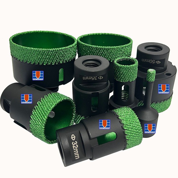 Vacuum brazed M14 diamond tools cutting bit /matrix porcelain tiles diamond core drill bit / diamond hole saws boring bit set
