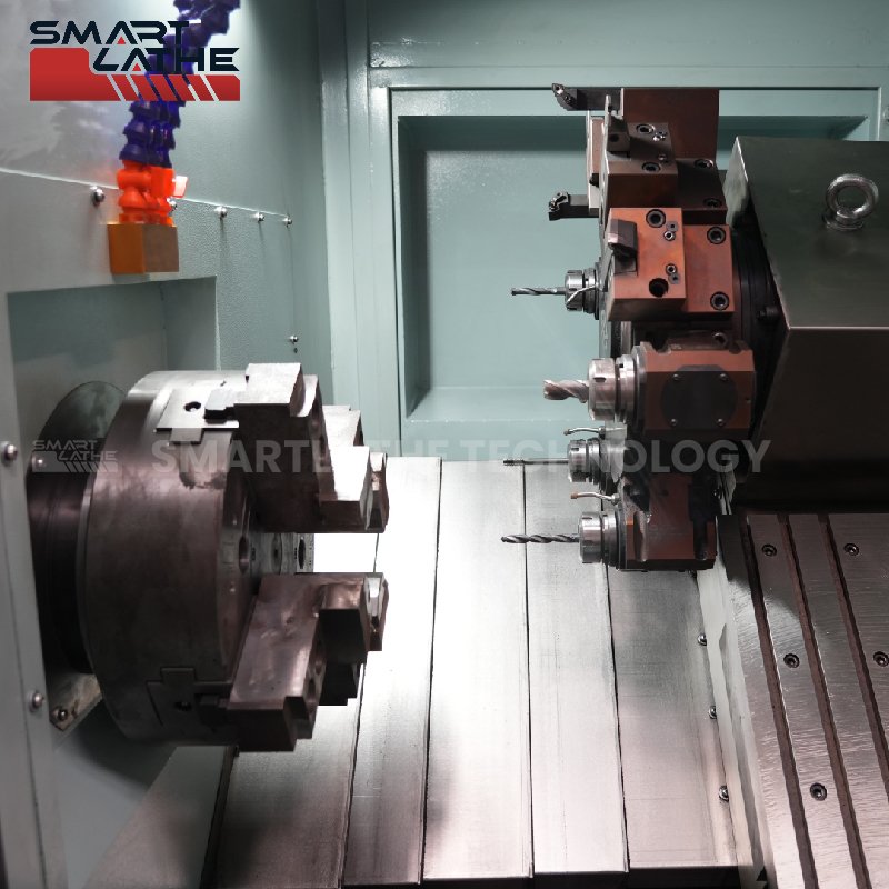 Automatic Power Turret Torno Cnc Slant Bed Cnc Lathe Tool Live Tooling Hollow Splined Bore Cnc Lathe Machine For Metal