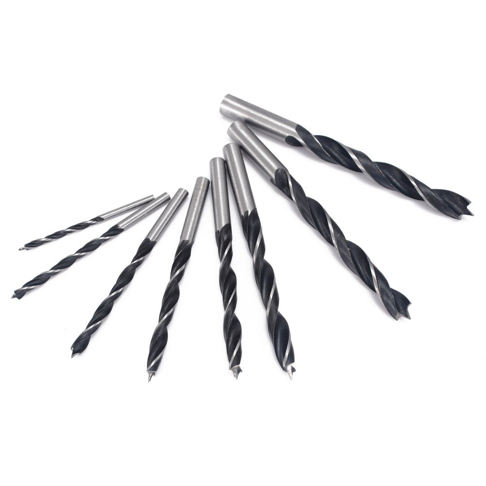 8Pcs Twist Drill Bits Set High Carbon Steel Metal Wood Drilling Tools for Woodworking Power Tools 3/4/5/6/7/8/9/10mm