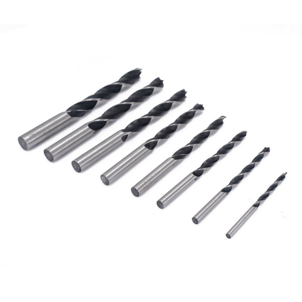 8Pcs Twist Drill Bits Set High Carbon Steel Metal Wood Drilling Tools for Woodworking Power Tools 3/4/5/6/7/8/9/10mm