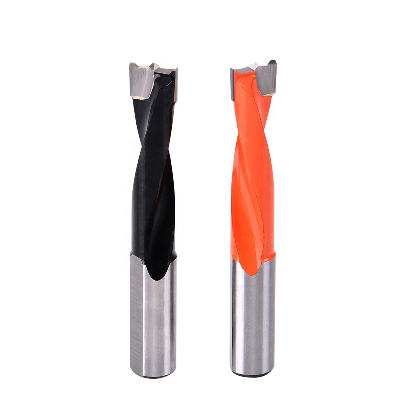Solid Carbide Brad Point Drilling Cutting Tools Hole Saw Through-Hole Row Dowel Drill Boring Bit for Wood