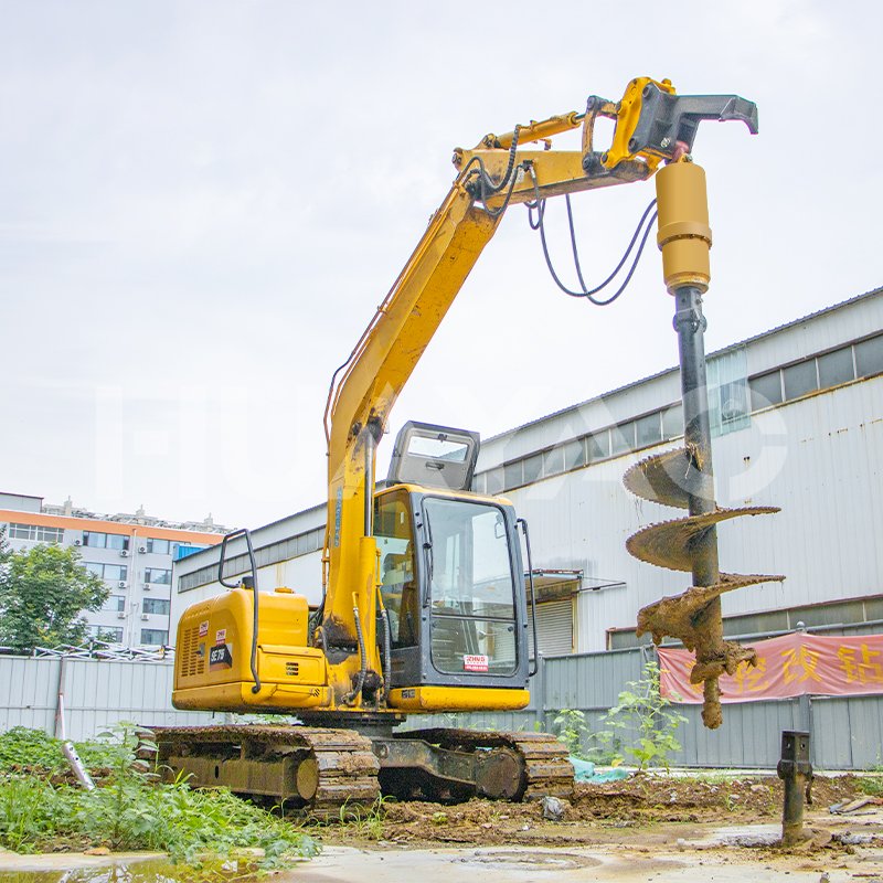 HY-8000 excavator modified spiral drilling rig house foundation pile driver power head