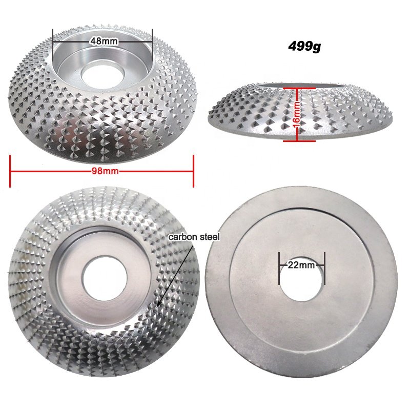 Wood Carving Disc 7/8 Inch Bore Wood Tungsten Carbide Grinding Wheel Angle Grinder Tool for Woodworking Sanding Carving Shaping