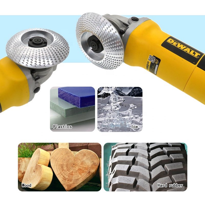 Wood Carving Disc 7/8 Inch Bore Wood Tungsten Carbide Grinding Wheel Angle Grinder Tool for Woodworking Sanding Carving Shaping