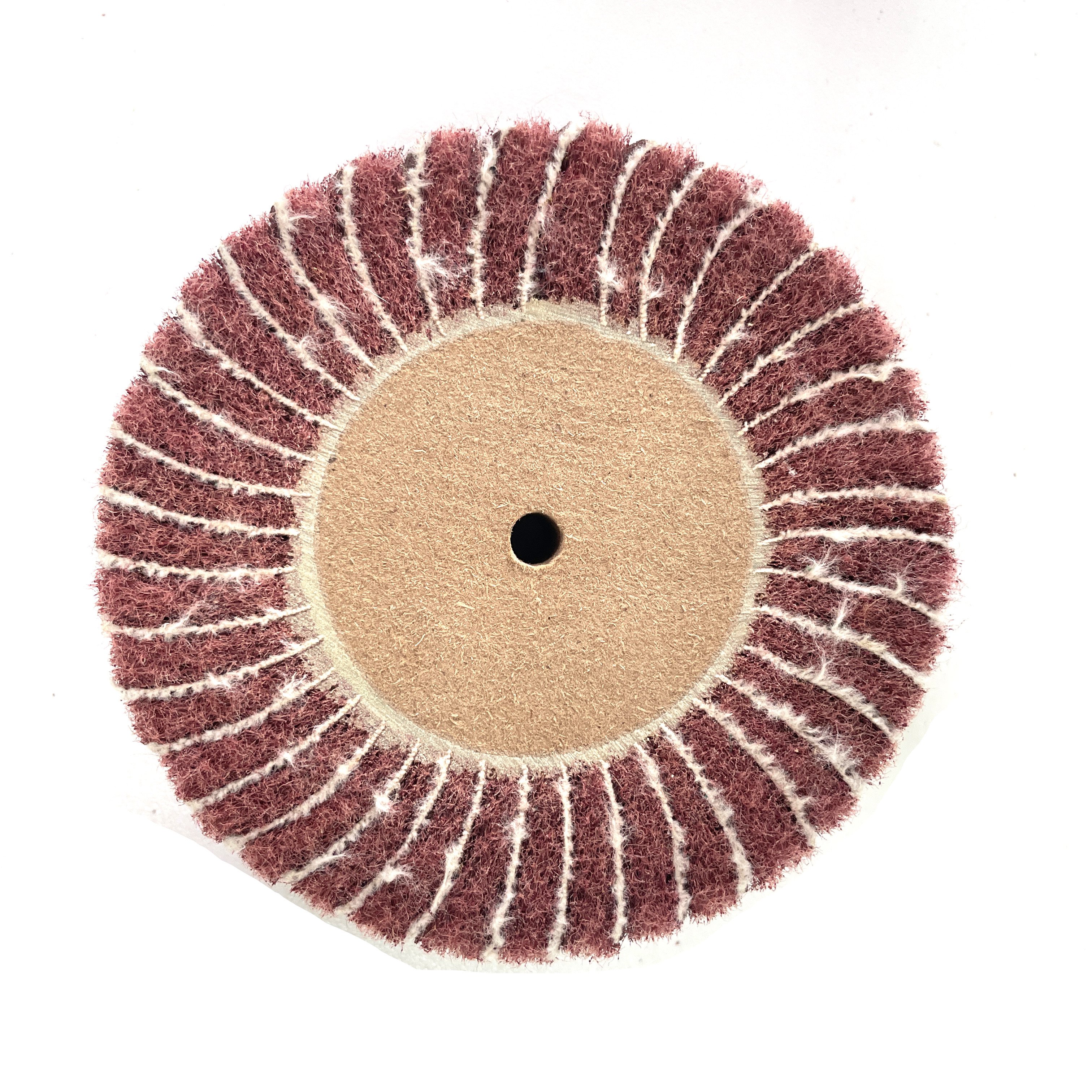 Abrasive Flap Wheel Non Woven Nylon Wire Drawing Fiber Disc Sanding for Metal Stainless Steel Surface Polishing Wheel Customized