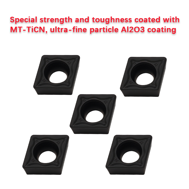 CCMT09T308 adopts chemically coated hard alloy turning boring steel parts with CNC inserts that can be rotated CCMT09T3