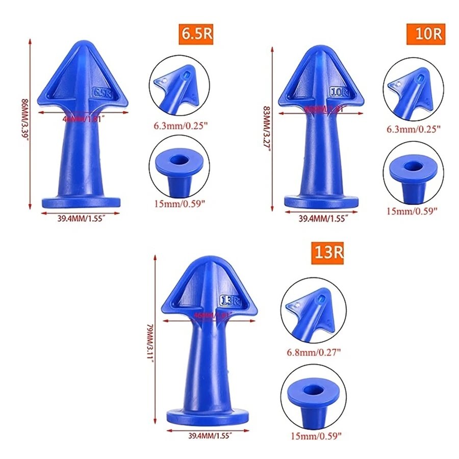 Plastic nozzle and glue shovel suit multi-angle scraper residual glue beauty seam nozzle