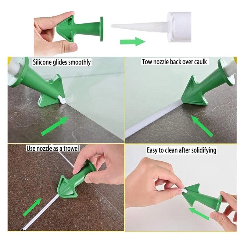 Plastic nozzle and glue shovel suit multi-angle scraper residual glue beauty seam nozzle