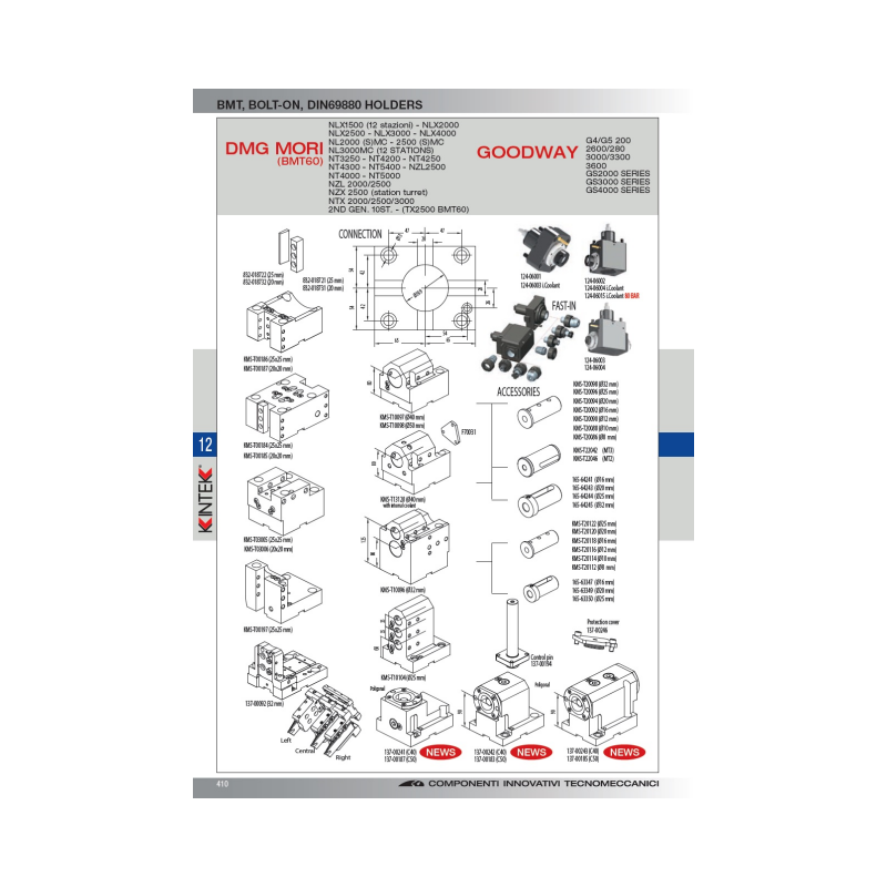 Hot Selling High Precision Boring Tool Dmg Mori Bmt60 Goodway Tool Holders For CNC Turing Milling
