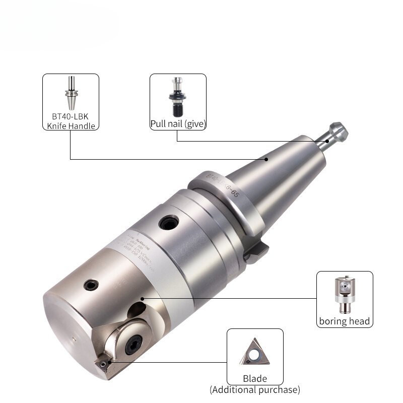 Fine Boring Head Fine-tuning Head Boring Machine Machining Center BT40 Lengthened Boring Tool Single-edge boring head set
