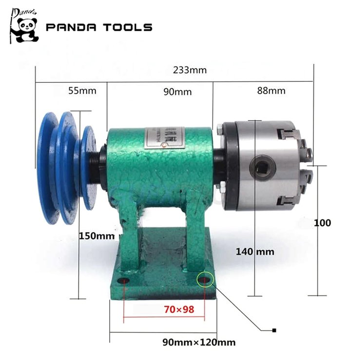 Lathe Spindle With Pneumatic Chuck Automatic CNCThree Jaw Power Head