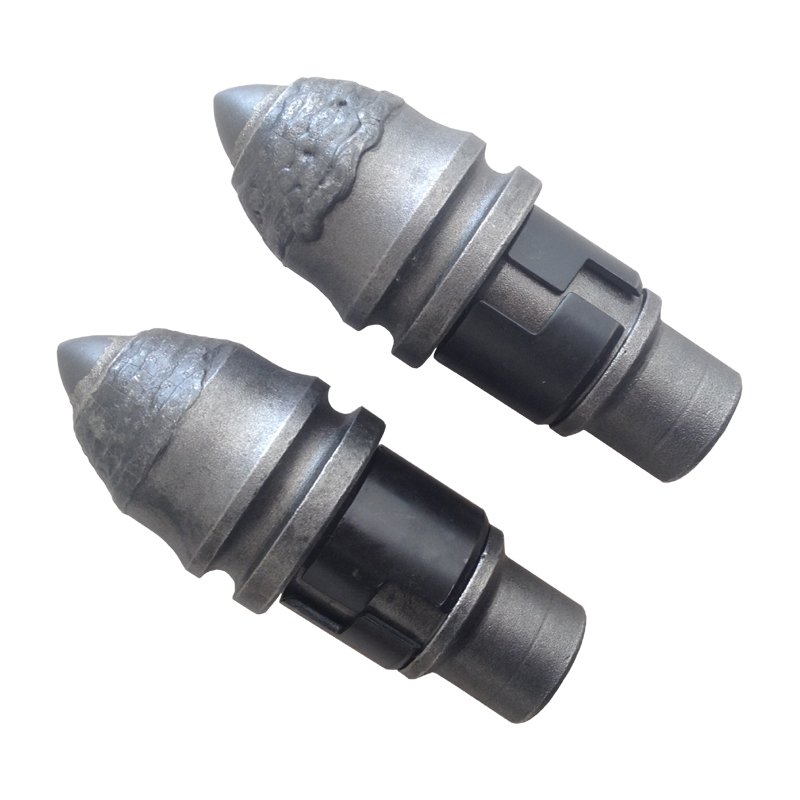 Bullet Teeth B47K22H Round Shank Rock Bits for Foundation Drilling Auger Tools and Buckets