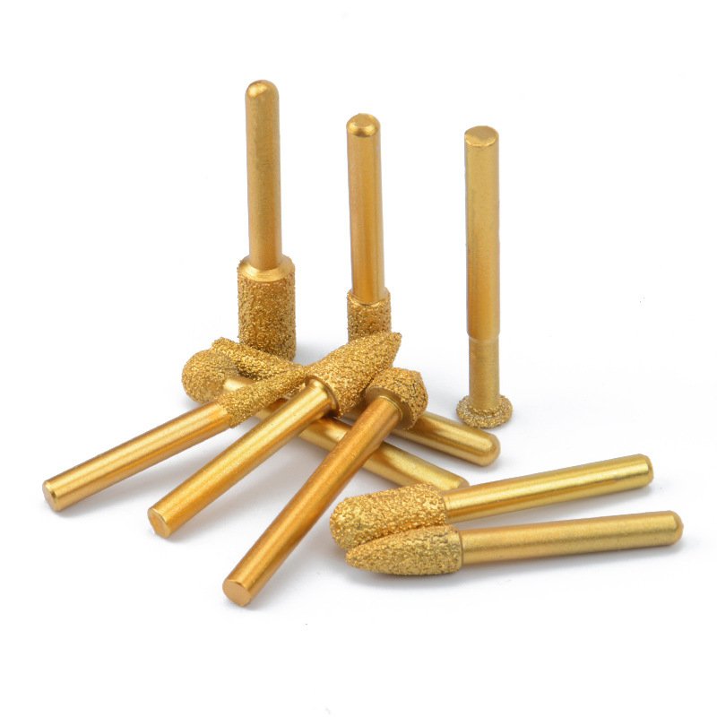 20pcs Diamond Grinding tools for carving stone diamond brazed burrs bit tungsten carbide brazed tips set