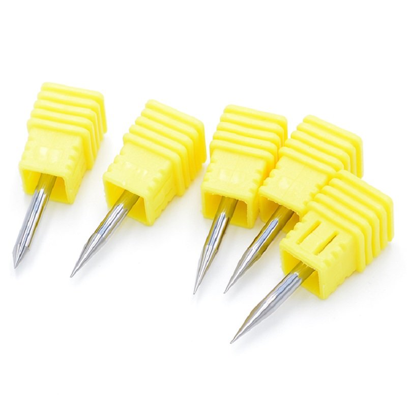 Flat Bottom Engraving Bits CNC Carving Tungsten Carbide Router PCB Wood Acrylic Plastic 3D Milling Cutter 3.175 4 6 20 Degree