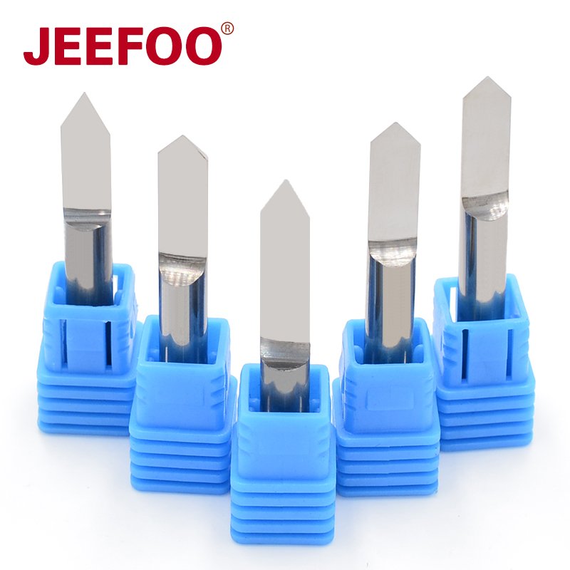 V Shape Flat Bottom Carbide PCB Engraving Bits 3.175mm Sharp Knife CNC Router Bit 10/15/20/30 Degree Carving Milling Cutter Tool