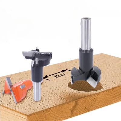 Fengke Tool TCT Carbide Router Drill Bits 35mm Hinge Boring for Door and Window for Steel Application