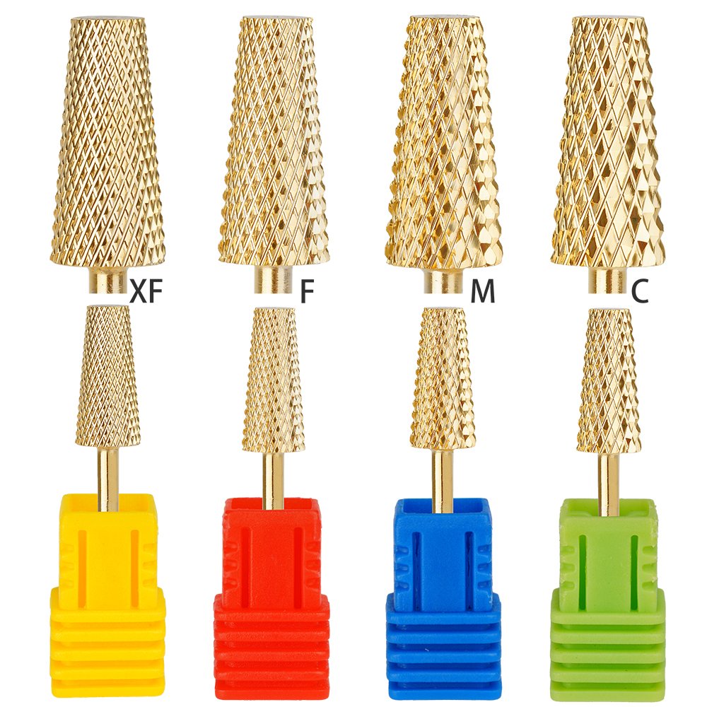 Professional Large Tapered Barrel Bits Safety Bottom Nail Polish Tool More Polishing Area Tungsten Carbide Nail Drill Bit
