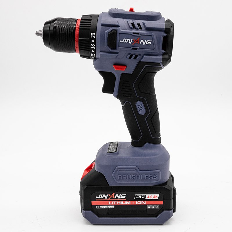 21V Brushless Lithium Power Drill Cordless Rechargeable Electric Drills Machine With 70N.m High Torque