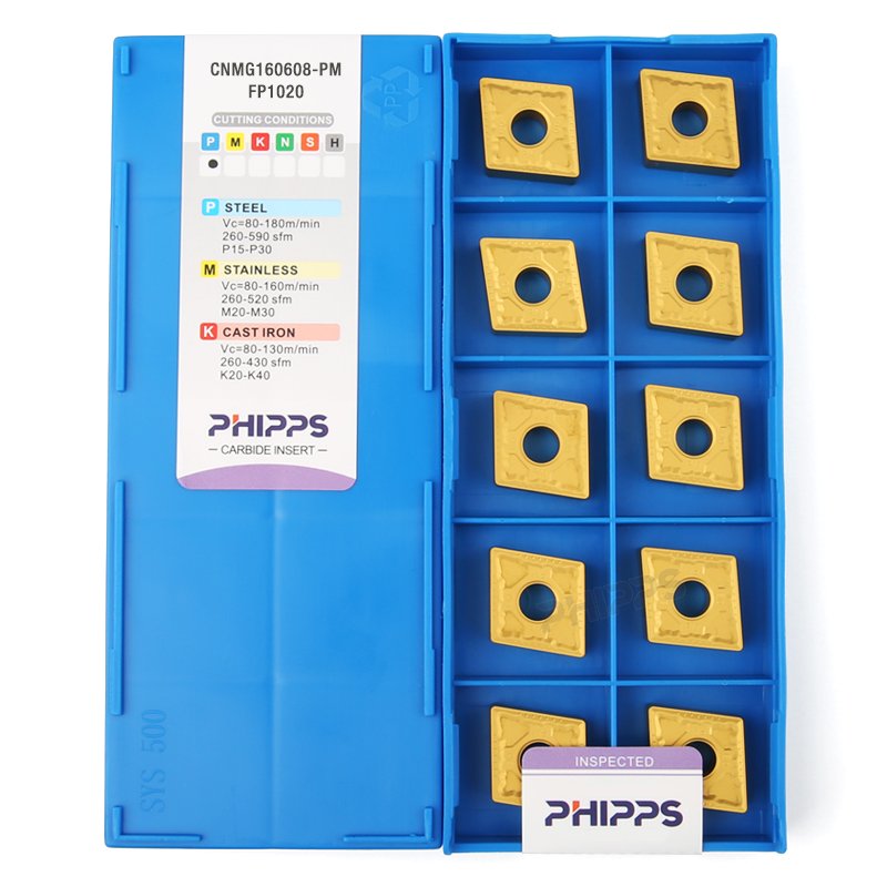 PHIPPS CNMG120408-PM CNMG120404 carbide cutting tool insert CNMG 120412 MS MA 120404 120408 turning insert for stainless steel