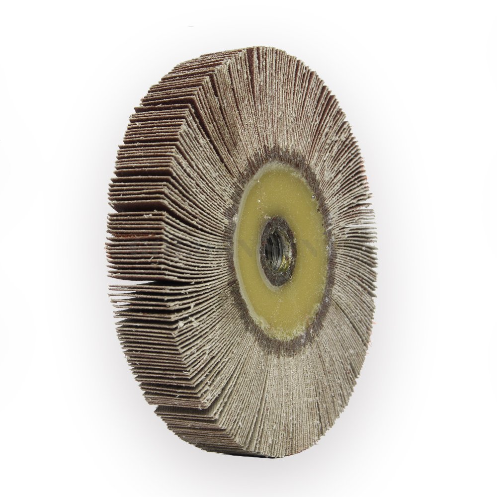 115MM x 20MM M14 Threaded Abrasive Flap Wheel for Metal Polishing