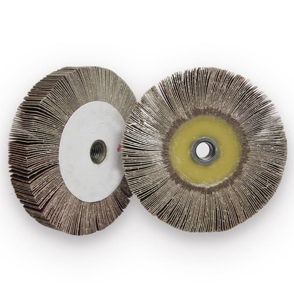 115MM x 20MM M14 Threaded Abrasive Flap Wheel for Metal Polishing