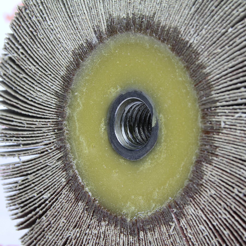 115MM x 20MM M14 Threaded Abrasive Flap Wheel for Metal Polishing