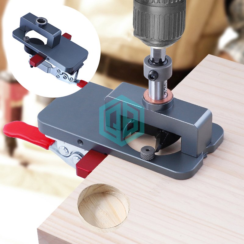 Aluminum Holes Puncher Locator Opener Doors Cabinet DIY Carpenter Tool Woodwork Drilling 35mm Door Hinge Hinge Installation Jig
