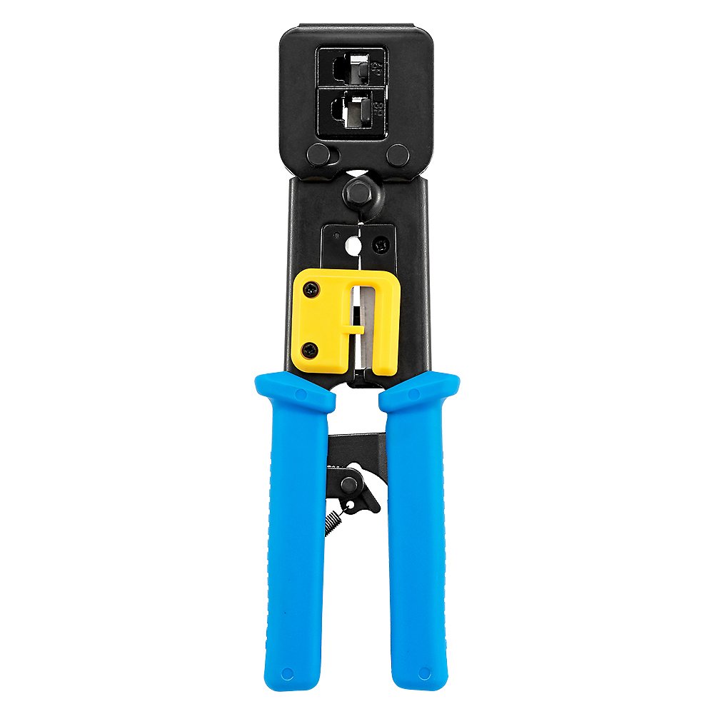 RJ11 RJ45 pass through Connector Crimping Plier UTP STP Lan Cable Computer Network Tool