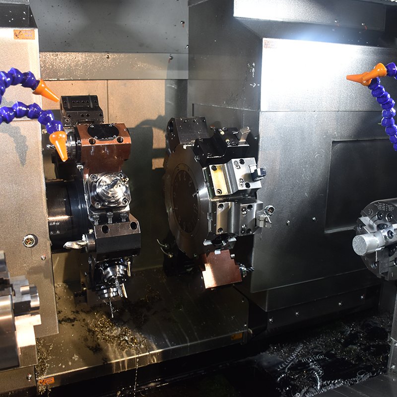 New Condition Dual spindle for milling turning boring on metal tool carbide turning machine insert CNC lathe