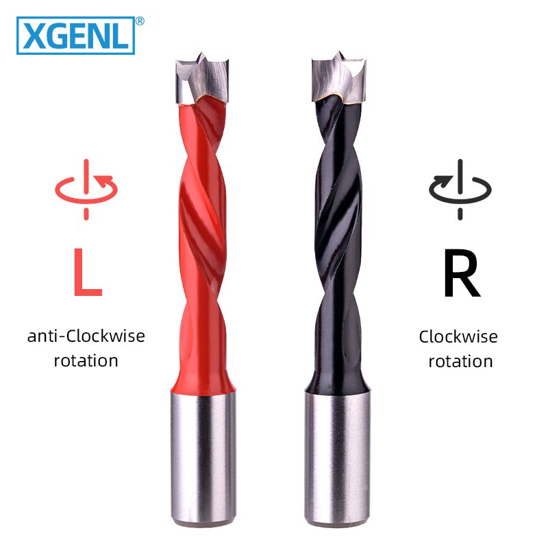 XGENL CNC Carbide Tipped Woodworking Tools Brad Point Boring Nail Spiral Drill Bits for Wood Drilling 5mm-15mm