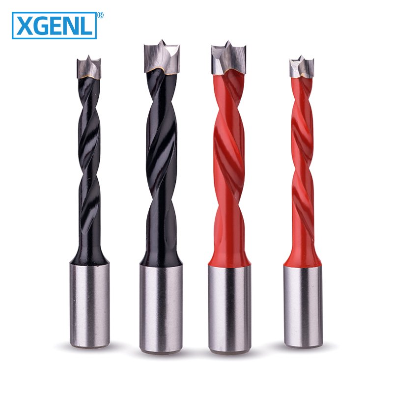 XGENL CNC Carbide Tipped Woodworking Tools Brad Point Boring Nail Spiral Drill Bits for Wood Drilling 5mm-15mm