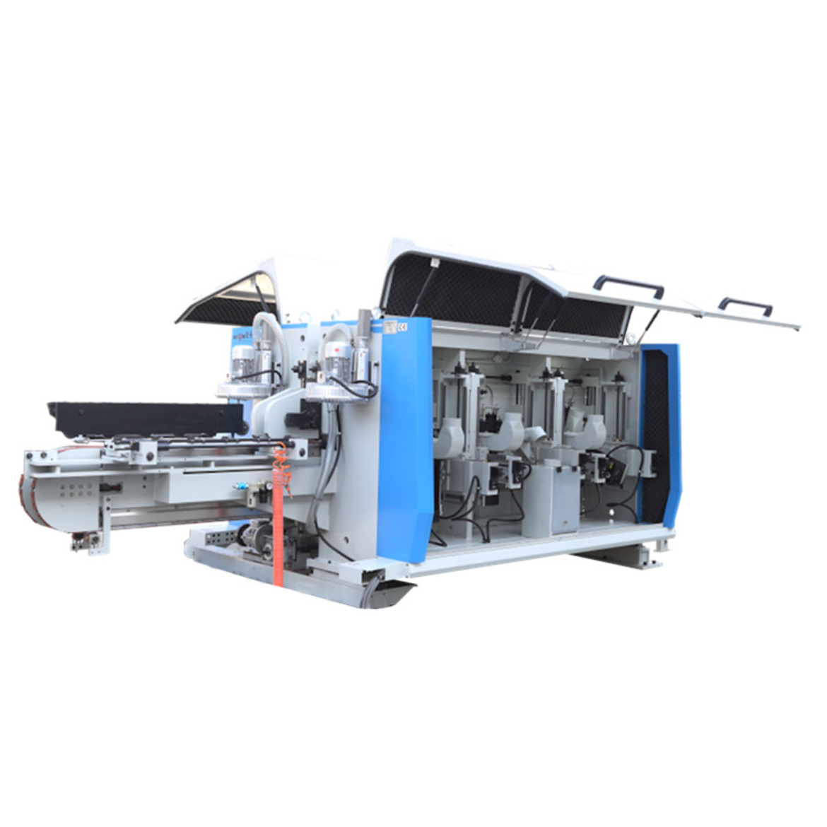 KAMAC High Quality Engineered Flooring Double End Tenoner Production Machine