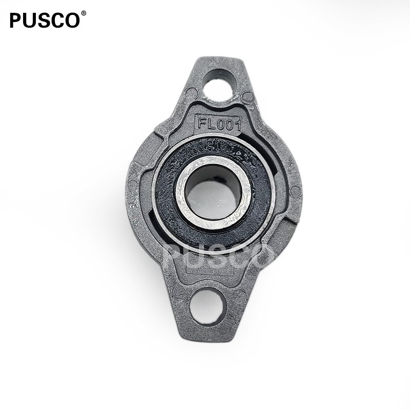 PUSCO KFL Series Bearing Housing Zinc Alloy Diameter 12mm Bore Ball Bearing Pillow Block Mounted Support Bearings KFL001