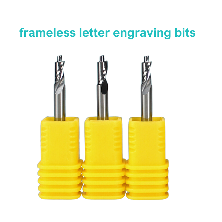 PVC Acrylic Sign Frameless Letter Router Bits Carbide End Mill Cutter CNCengraving machine frameless letter engraving bits
