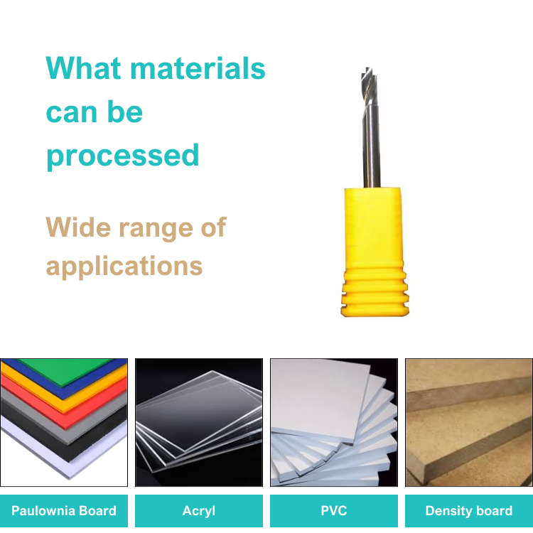 PVC Acrylic Sign Frameless Letter Router Bits Carbide End Mill Cutter CNCengraving machine frameless letter engraving bits