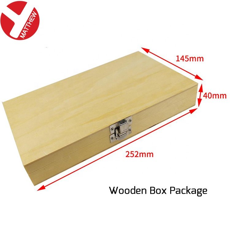 Wood-boring Auger Drill Bits High Speed Steel with Wooden Box Package 6pcs Drilling Deep Holes for Wood Hex Handle