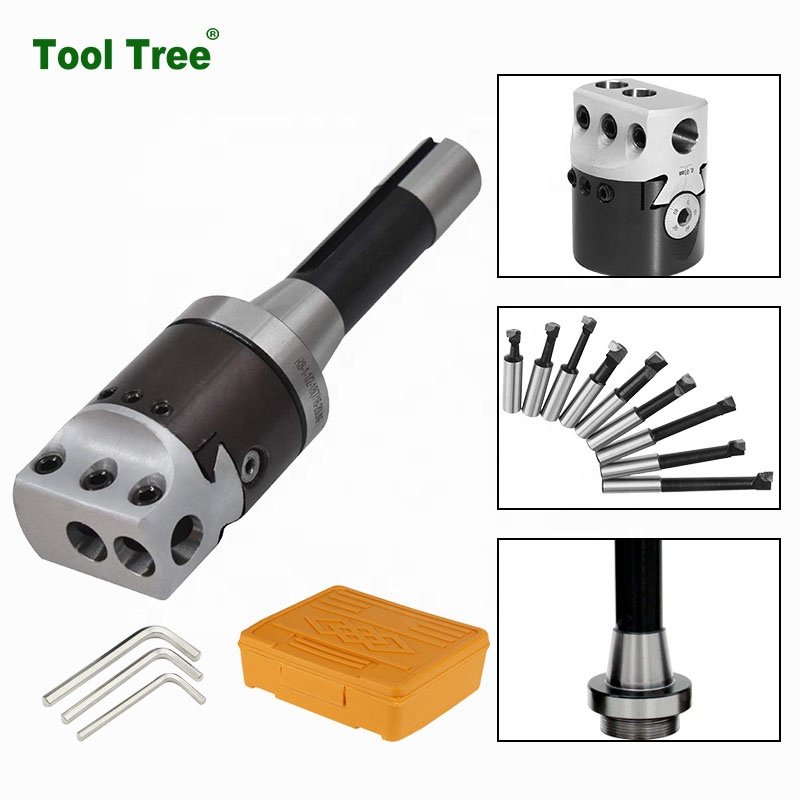 Machine Tools F1 Rough Boring Head Sets F1-12mm 2" Link with BT NT MT C20 R8 Boring Head Shank for CNC Boring Machine