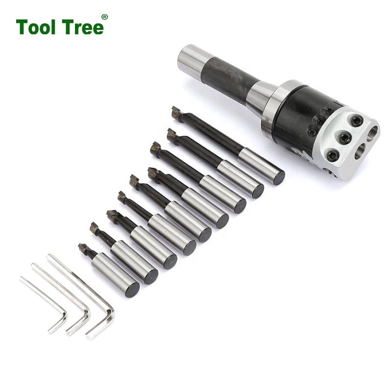Machine Tools F1 Rough Boring Head Sets F1-12mm 2" Link with BT NT MT C20 R8 Boring Head Shank for CNC Boring Machine