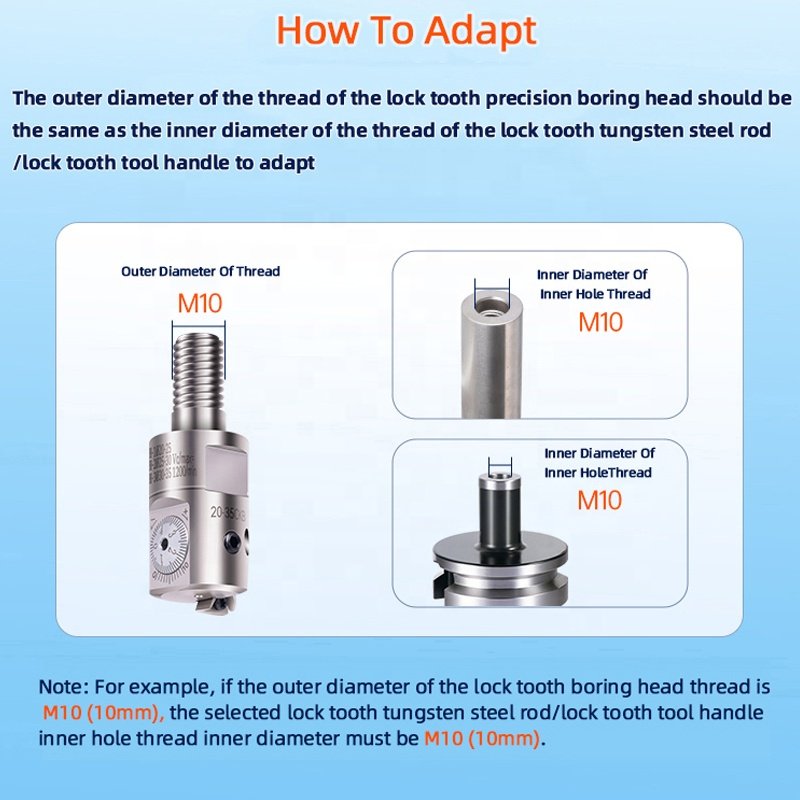 Boring Heads BT40 Boring Tool Lock Tooth Type Bore Holder Boring Head Small Diameter Boring Bar Tool Holder Turning Tool