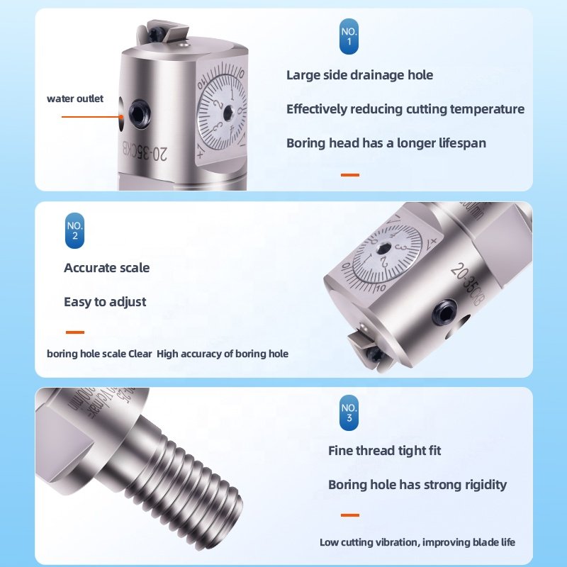 Boring Heads BT40 Boring Tool Lock Tooth Type Bore Holder Boring Head Small Diameter Boring Bar Tool Holder Turning Tool
