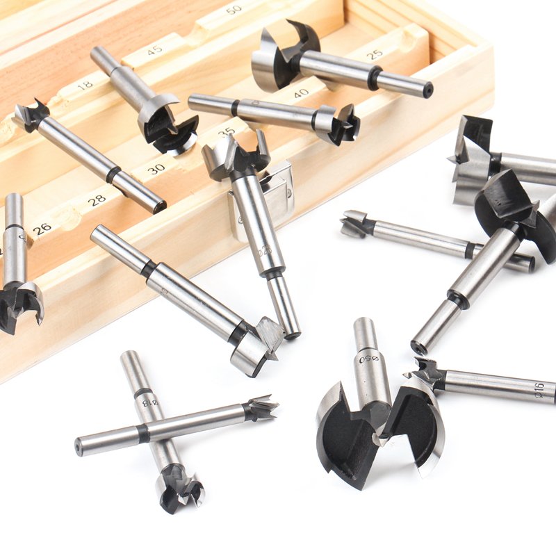 15PCS High Carbon Steel Forstner Drill Bit Set Woodworking Multi-Tooth Hole Saw Boring Cutter