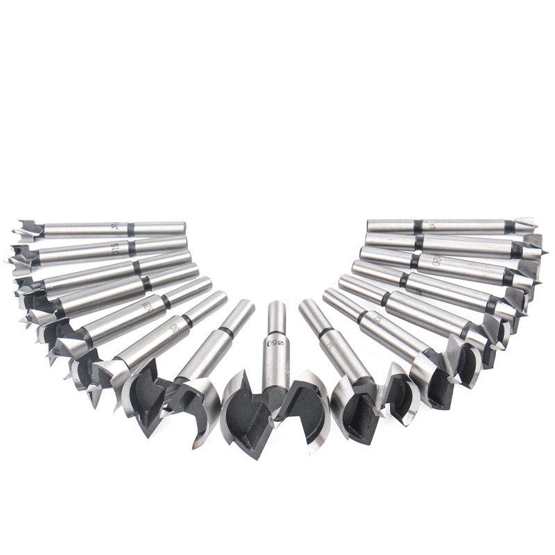 15PCS High Carbon Steel Forstner Drill Bit Set Woodworking Multi-Tooth Hole Saw Boring Cutter
