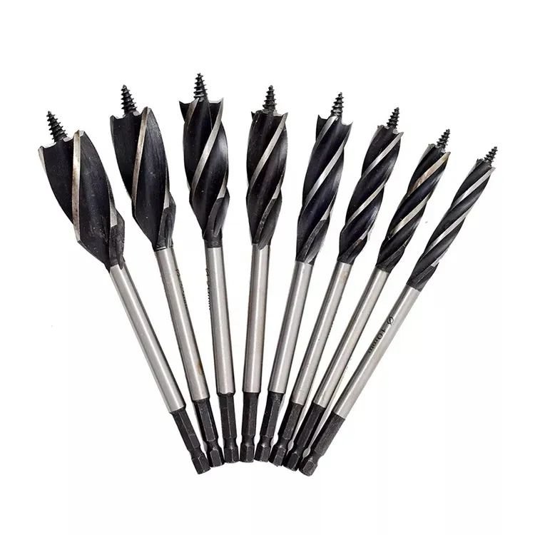 4 Flute Auger Drill Bit Wood Boring Brad Point Drill Bit for Woodworking