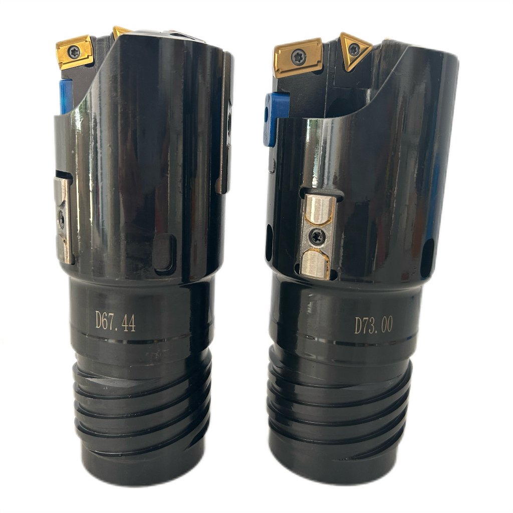 D73mm drill head for BTA drill boring machine with deep hole carbide insert and guide pad
