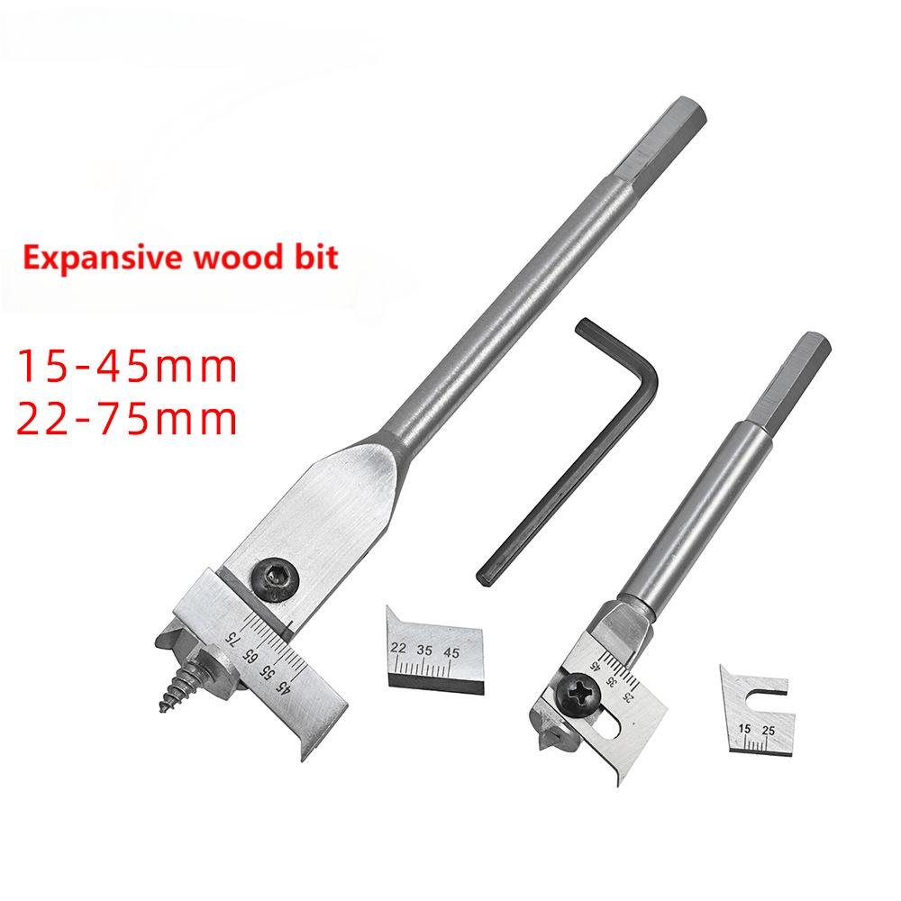New 22-75mm Adjustable Woodworking Expansive Flat Spade Boring Drill Bit for woodworking drill