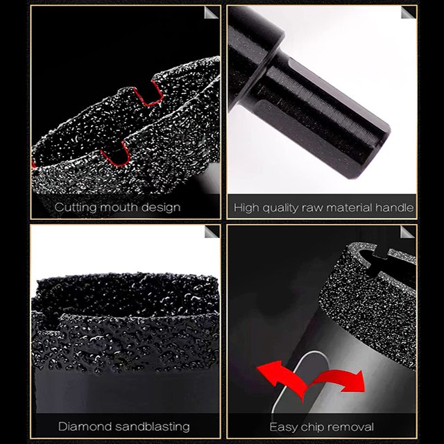 Diamond Granite Marble Diamond Core Drill Bit set Vacuum Brazing drill hole opener