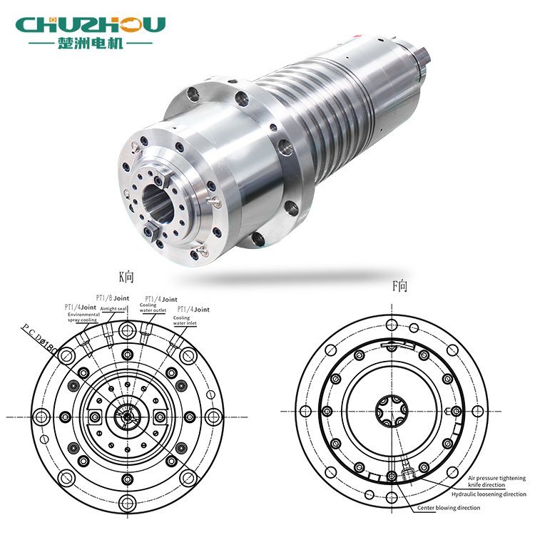 BT40 spindle motor tool change 12000rpm water cooled Oil cooled HTC direct drive Machining center spindle