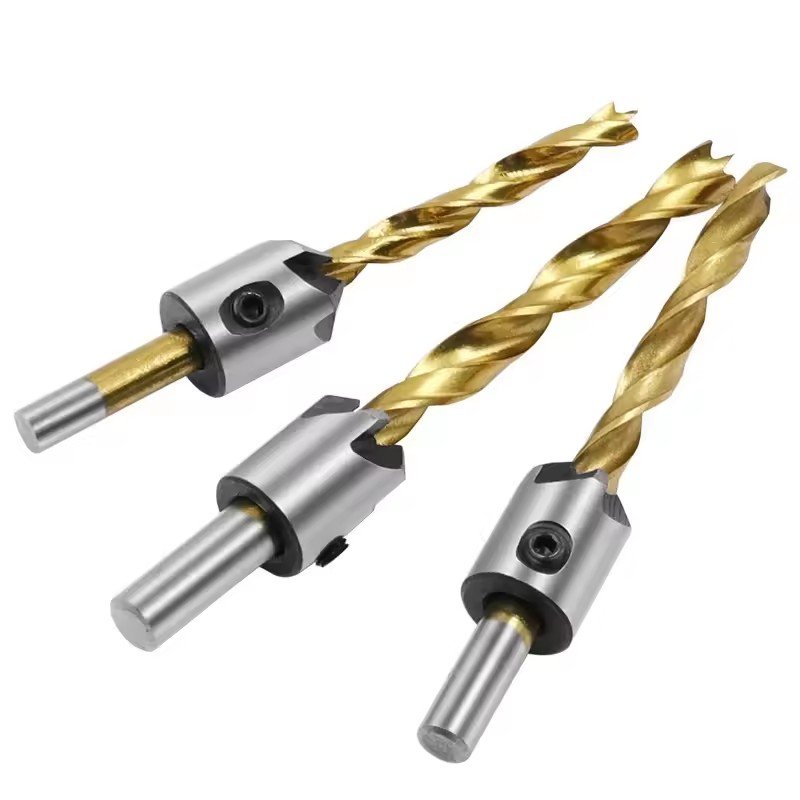 7Pcs 3-10mm Countersink Drill Bit Set for Wood Carpentry Chamfer Boring Woodworking Tool