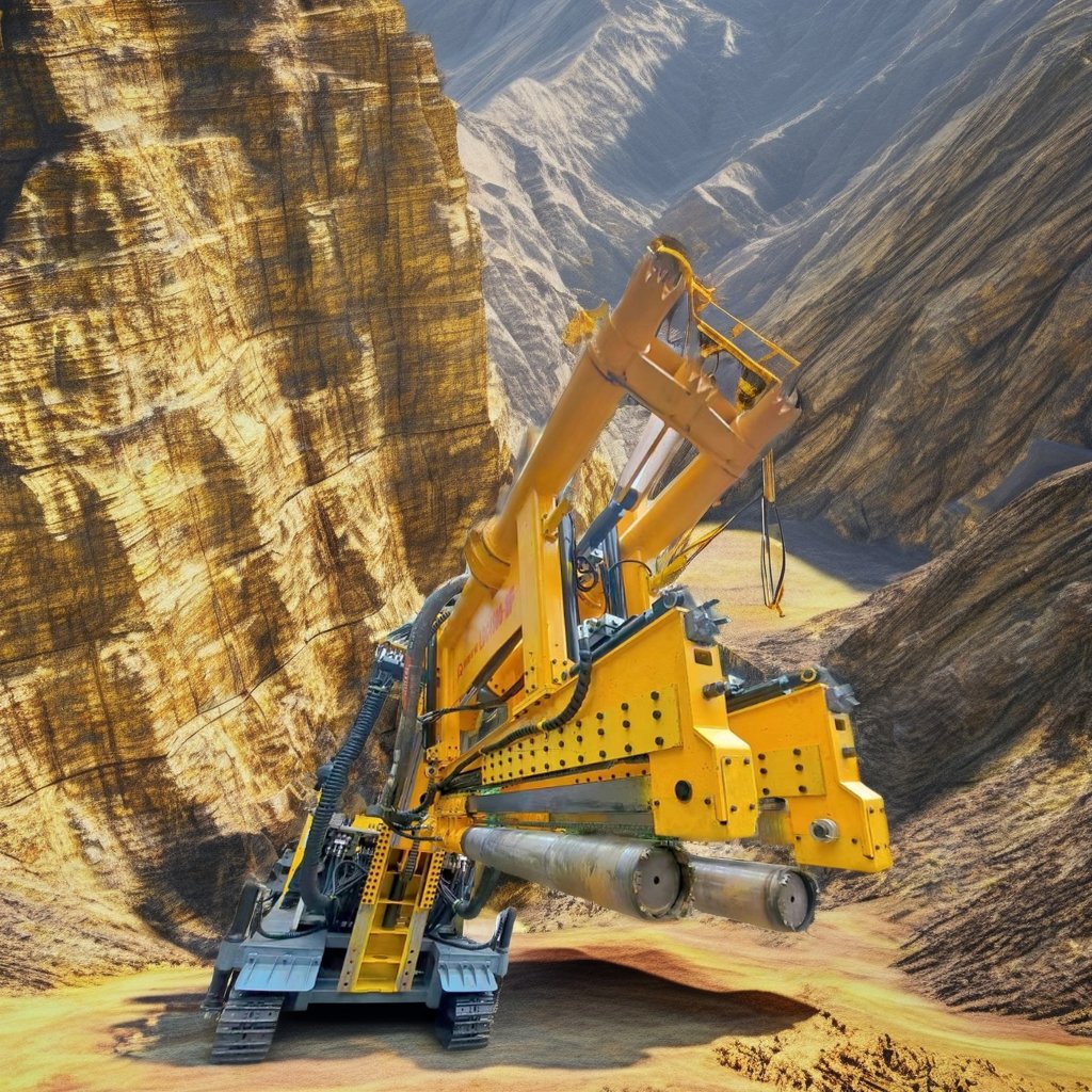 A tunnel drilling and coring machine with a diesel engine for independent movement